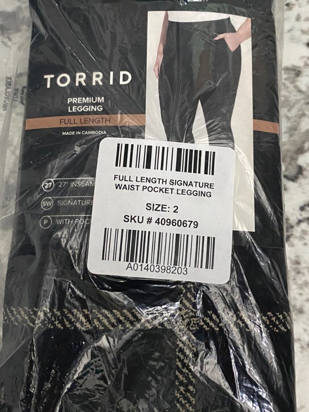 NWT torrid Full Length Pocket Plaid Legging 2X